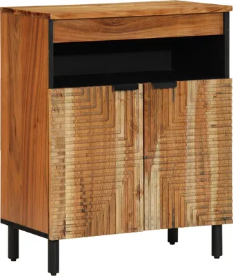 Produktbild von Möbel Sideboard 60x33x75 cm Massivholz Akazie - CD- & DVD-Regale 4017781