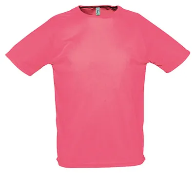Image de SOLS - T-shirt « Sporty » pour homme à manches raglan LT2546 (L) (corail fluo)