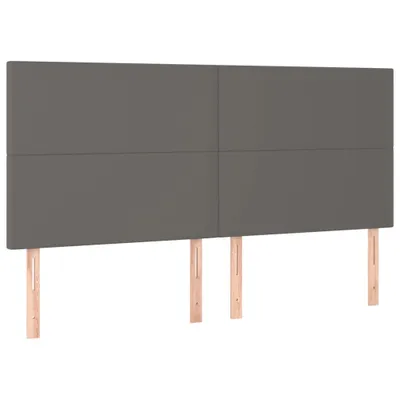 Obrázok produktu pre vidaXL Čelo postele sivé 180x5x118/128 cm Imitácia kože
