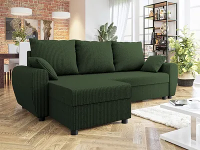 Obrázek produktu pro Rohová sedačka na každodenní spaní KRAMFORS - zelená