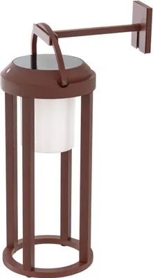 Produktbild von Lucande 2-in-1 LED-Solar-Wandleuchte Tilena, rost, rund, Alu