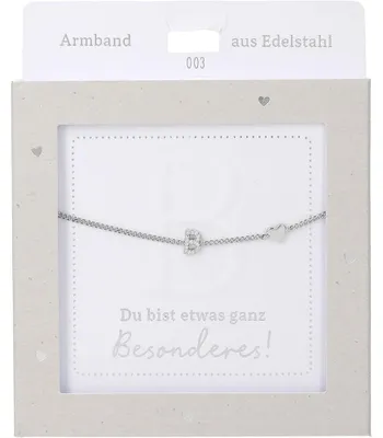 Image de Bracelet pour femme en acier inoxydable avec pendentif en forme de cœur, couleur argent ou or, réglable de 15 à 20 cm - B Argent