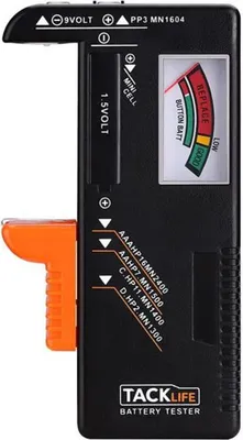 Produktbild von TACKLIFE MBT01, Klassischer Batterietester für AAA, AA, C, D, 1,5V, 9V und andere Batterien, ideal für den Hausgebrauch