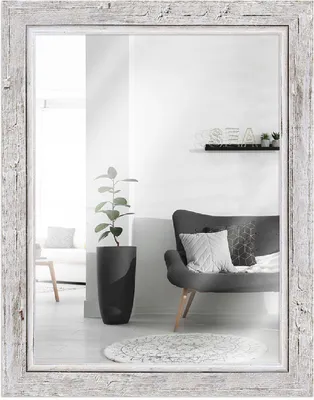 Produktbild von MendeFrames Wandspiegel H660 Shabby-Chic 50x100 cm weiß