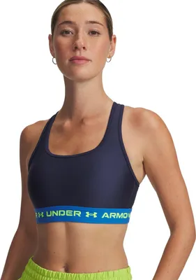 Produktbild von Under Armour Mid Crossback Sport-bh Blau M Damen Blau M