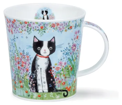 Knochenporzellan-Tasse, Katze, 0,32 l, mikrowellengeeignet