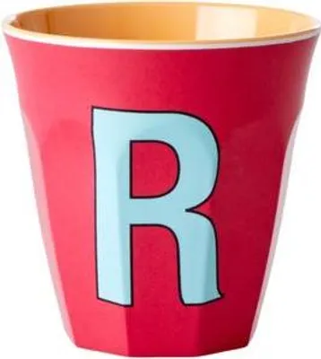 Immagine prodotto di RICE Bicchiere Medium Melamina Lettera "R" Red Kiss