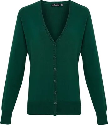 Produktbild von Premier - Strickjacke V-Ausschnitt für Damen PC6852 (34 DE) (Flaschengrün)