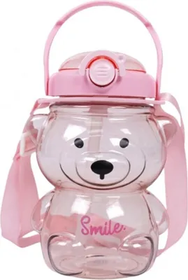 Produktbild von Rosa Wasserflasche mit Griff SWEET BEAR 1000 ML BD27