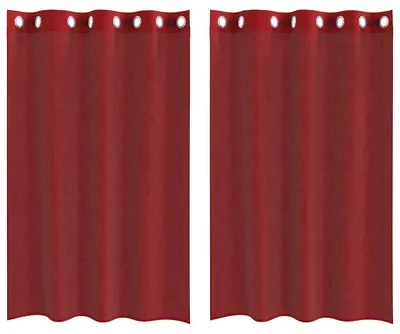 Produktbild von vidaXL Voile Vorhänge mit Ösen 2 Stk. Weinrot