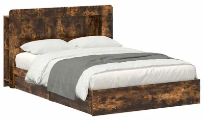 Produktbild von vidaXL Bettgestell mit Stauraum Geräucherte Eiche 135 x 190 cm