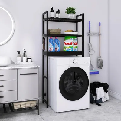 Produktbild von Badezimmer Regal 3-lagig dunkelbraun Bambus