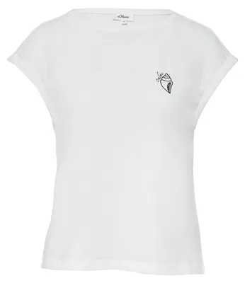 Produktbild von s.Oliver T-Shirt Relaxed Fit ärmellos mit Frontprint und Rundhalsausschnitt