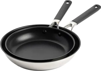 Produktbild von KitchenAid Classic Stainless Steel Non-Stick 2-Teilige Set schwarz, Bratpfannen
