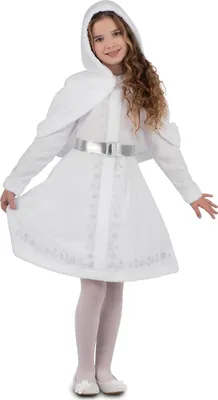 Produktbild von Weihnachtsfrau Kostüm Weiß Mädchen - 140/152 (10-12 Jahre)