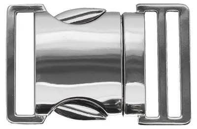 1 Gürtelschnalle / Gürtelschließe Steckschließe Metall, 30mm silber