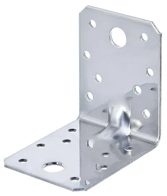Produktbild von Alberts 25 x Schwerlast-Winkelverbinder mit Sicke 70x70x55 mm Edelstahl stabiler Winkelverbinder für Holzbau