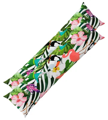 Obrázek produktu pro vidaXL Povlak na polštář, 2 kusy, HEERLEN, černá, 40 x 145 cm, polyester