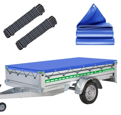 Produktbild von Anhängerplane 257,5 x 134,5 cm - Wasserdicht - Reißfestes Material
