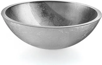 Produktbild von Lineabeta Acquaio Glaswaschbecken rund silber Ø 40 cm, 53696.29.29