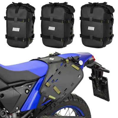 Obrázok produktu pre SCHNORR BagHub + bočné tašky, sada 3 ks, 42 l, mäkké tašky na motorku – kompatibilné s modelom Yamaha Ténéré 700