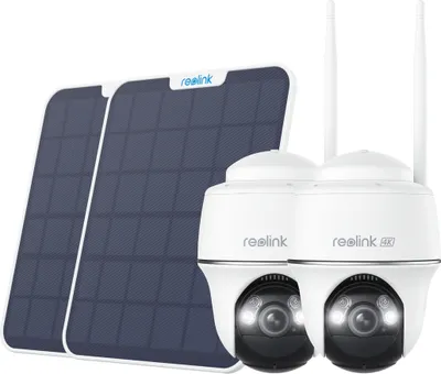 Image de Reolink 2x B440 Battery-WiFi + 2x panneau solaire blanc