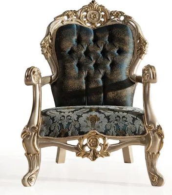 Zdjęcie produktu dla Barokowy fotel Fotel skrzydłowy Chesterfield Klasyczna kanapa jednoosobowa