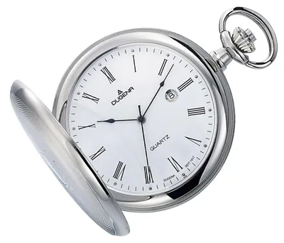 Produktbild von Dugena 4460304-1 Taschenuhr Savonette mit Kette Uhr Herrenuhr Datum