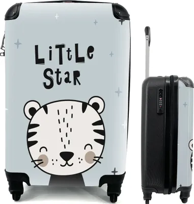 Produktbild von MuchoWow® MuchoWow® Koffer Handgepäck Trolley Rollkoffer Kleine Reisekoffer mit 4 Rollen - Sprichwörter - Kleiner Stern - Zitate - Baby - Kinder - Jungen - Mädchen - Cabin Size < 55x40x23 cm & 55x40x2