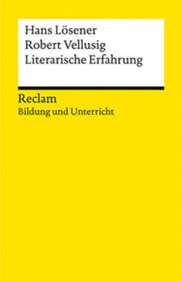 Obrázek produktu pro Literarische Erfahrung. Reclam Bildung und Unterricht