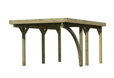 Produktbild von Karibu Carport Classic Einzel 1 mit 1 Einfahrtsbogen kdi
