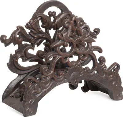 Produktbild von Schlauchhalter aus Gusseisen Braun Wandhalter antik Stil 25x22x11 cm wetterfest stabil für Gartenschlauch Halterung Gartendeko Wandhalterung im nostalgischen Design