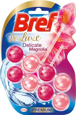 Produktbild von Bref Deluxe Magnolia – Toilettenblock – s Dufterlebnis – 2 Toilettenblöcke - 1 Stück