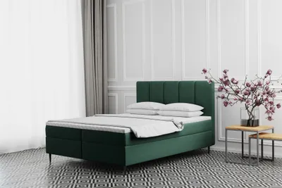 Produktbild von Boxspringbett Schlafzimmerbett MARAL 200x220cm in Stoff Monolith Grün