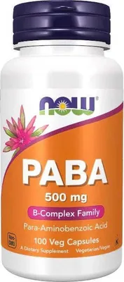 Produktbild von PABA 500 mg 100 Veg-Kapseln Now Foods