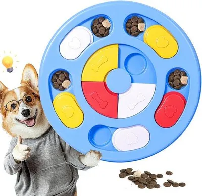 Imagen del producto de Juguete interactivo para perros y cachorros: comedero inteligente y juguete de actividad