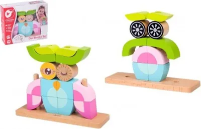 Productafbeelding van Houten puzzel met een uil, 19 stukjes, geschikt voor kinderen vanaf 18 maanden