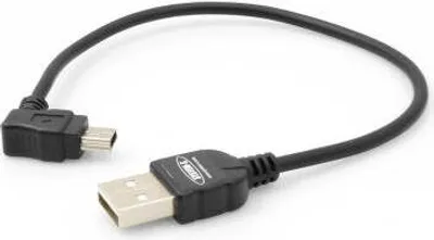 Produktbild von System-S Mini USB Kabel mit 90° Winkelstecker 90 Grad links gewinkelt 30 cm