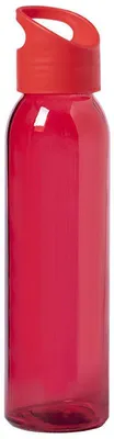 Produktbild von Glaswasserflasche/Trinkflasche mit Schraubverschluss - rot - 470 ml
