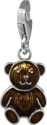Image de SilberDream Charm bracelet pendentif ourson brun argent 925 émail FC855N