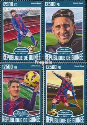 Produktbild von Briefmarken Guinea 2017 Mi 12506-12509 (kompl. Ausgabe) postfrisch Lionel Messi