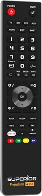 Obrázok produktu pre Freedom Input 8054242080124, TV, Projektor, DVD/Blu-ray, Systém domáceho kina, IR Wireless, Tlačidlá, Čierna