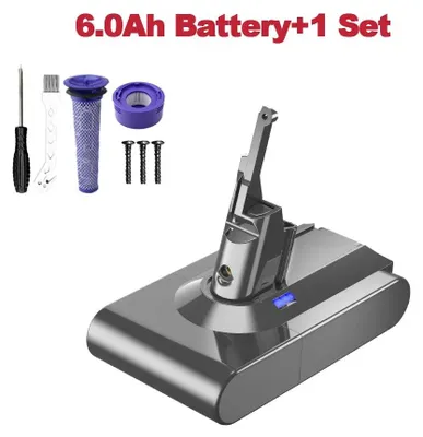 Produktbild von Staubsauger Ersatzakku für V8 SV10 - Li‑Ion - 21,6 V - 6,0 Ah (6000 mAh) - 1 Stück