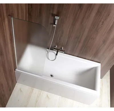 Produktbild von VILMA Wannenabtrennung 600x1400mm, Chrom, links, Mattglas