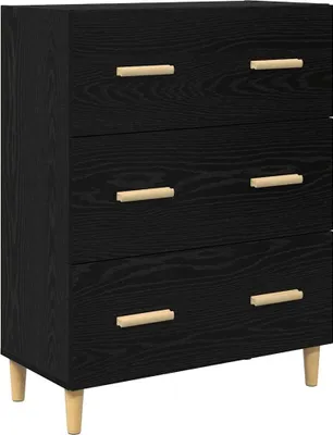 Produktbild von "2026 MODERNE"Sideboard - elegante Design - Mehrzweckschrank - Schwarz Eichen-Optik 69,5 x 34 x 90 cm Holzwerkstoff - Kommoden CC7992777