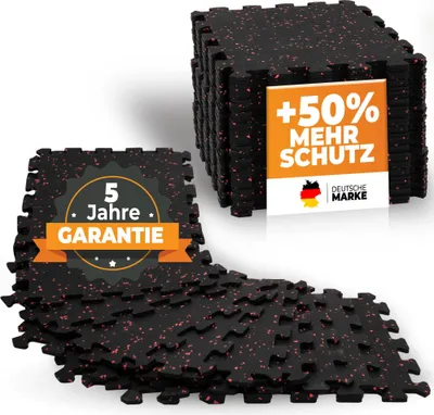 Produktbild von Premium Bodenschutzmatte aus extra dichtem Kautschuk (schwarz-rot)
