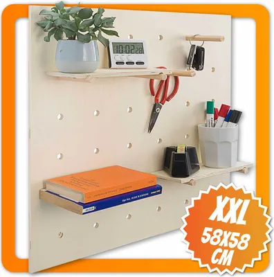 Image de Étagère murale en bois "Pegboard