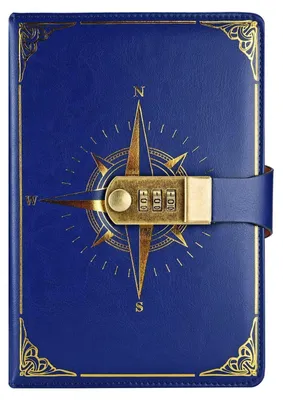 Immagine prodotto di Diario di viaggio con lucchetto, colore blu, dimensioni 22 x 15 cm