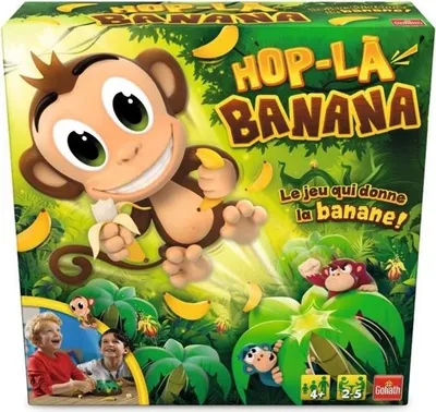 Image de Jeu de Société Enfant Hop La Banana GOLIATH, Jeu d'Ambiance, 2-5 Joueurs, 4+ Ans
