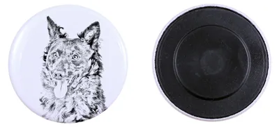 Image de Aimant Mudi avec empreinte de patte de chien, extrêmement léger, aimant puissant, produit artisanal de la marque Art-Dog